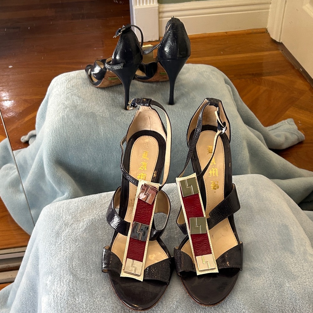 LAMB Elegant Navy and Red SEXY Heels